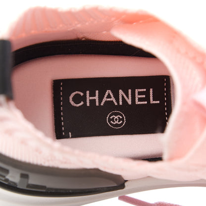 Chanel Mixed Fibers Quilted Womens CC Sneakers 35 Pink 6 of 8