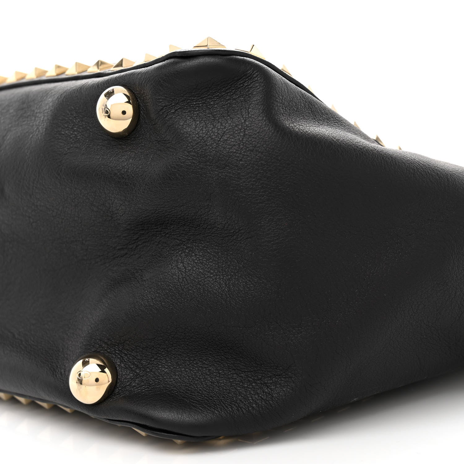 Valentino Garavani Vitello Medium Rockstud Tote Black 9 of 12