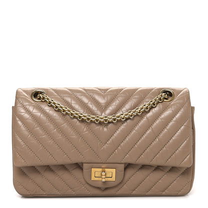 Chanel Aged Calfskin Chevron Quilted 2.55 Reissue 225 Flap Beige 1 of 9