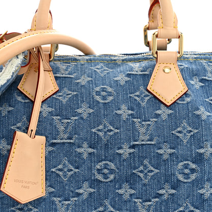 Louis Vuitton Monogram Denim Speedy Soft 30 Blue 7 of 10