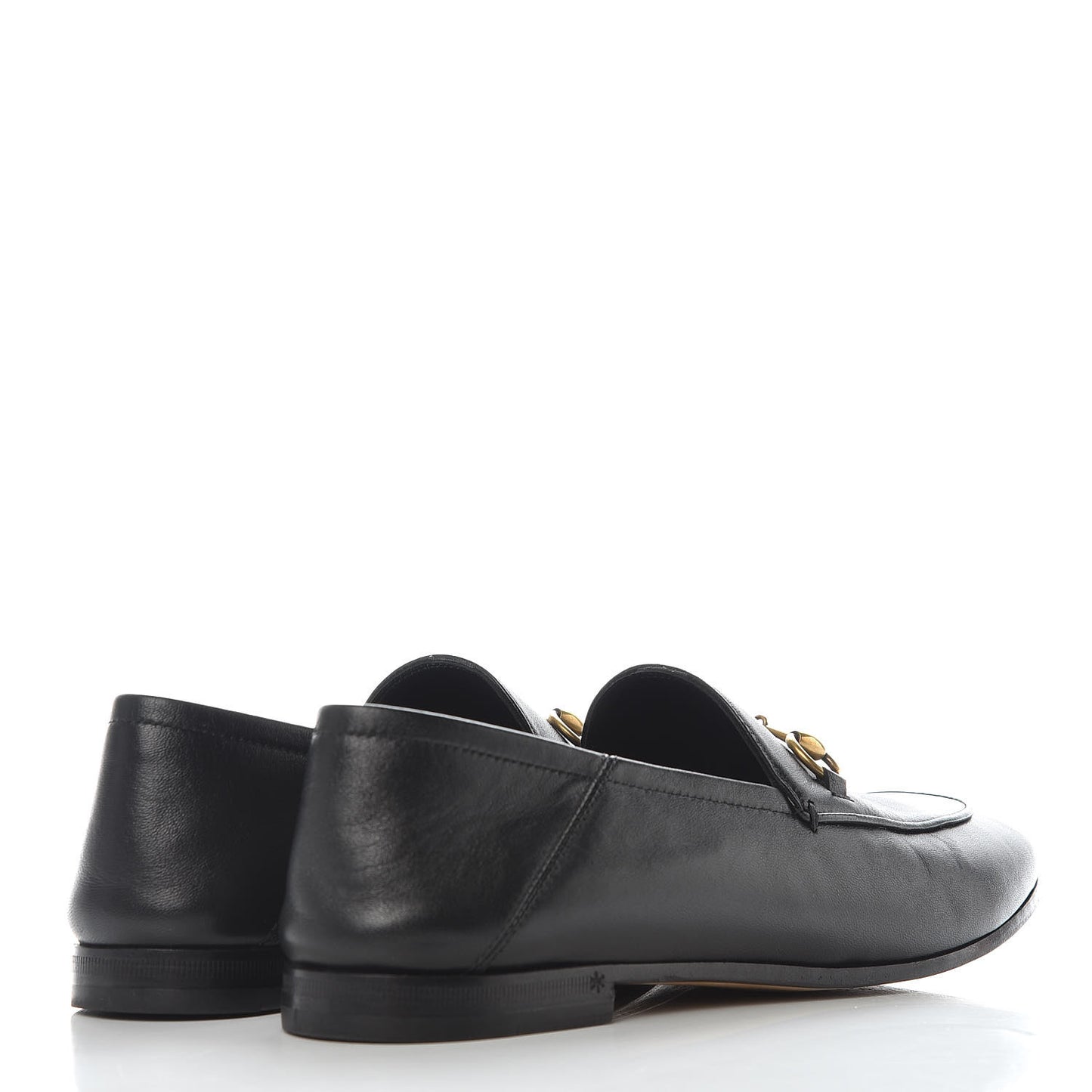 Lambskin Womens Brixton Horsebit Loafers 38.5 Black