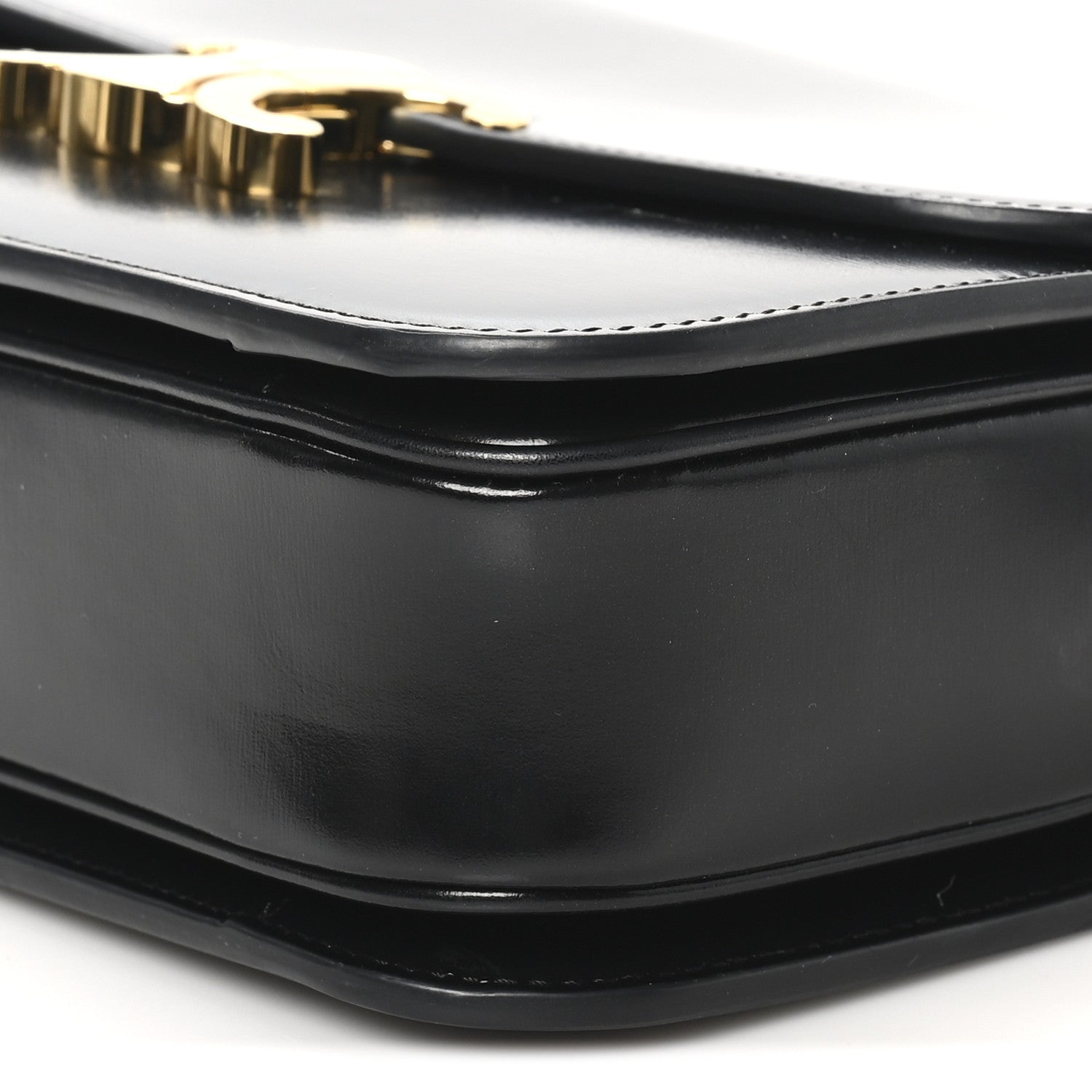 Celine Shiny Calfskin Medium Triomphe Black 9 of 9