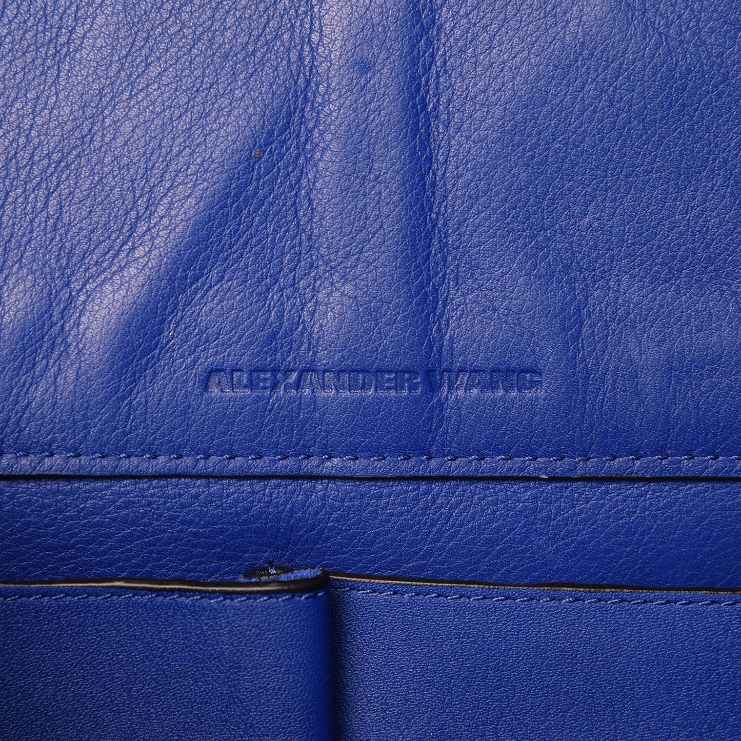 Pebbled Calfskin Prisma Skeletal Tote Azure