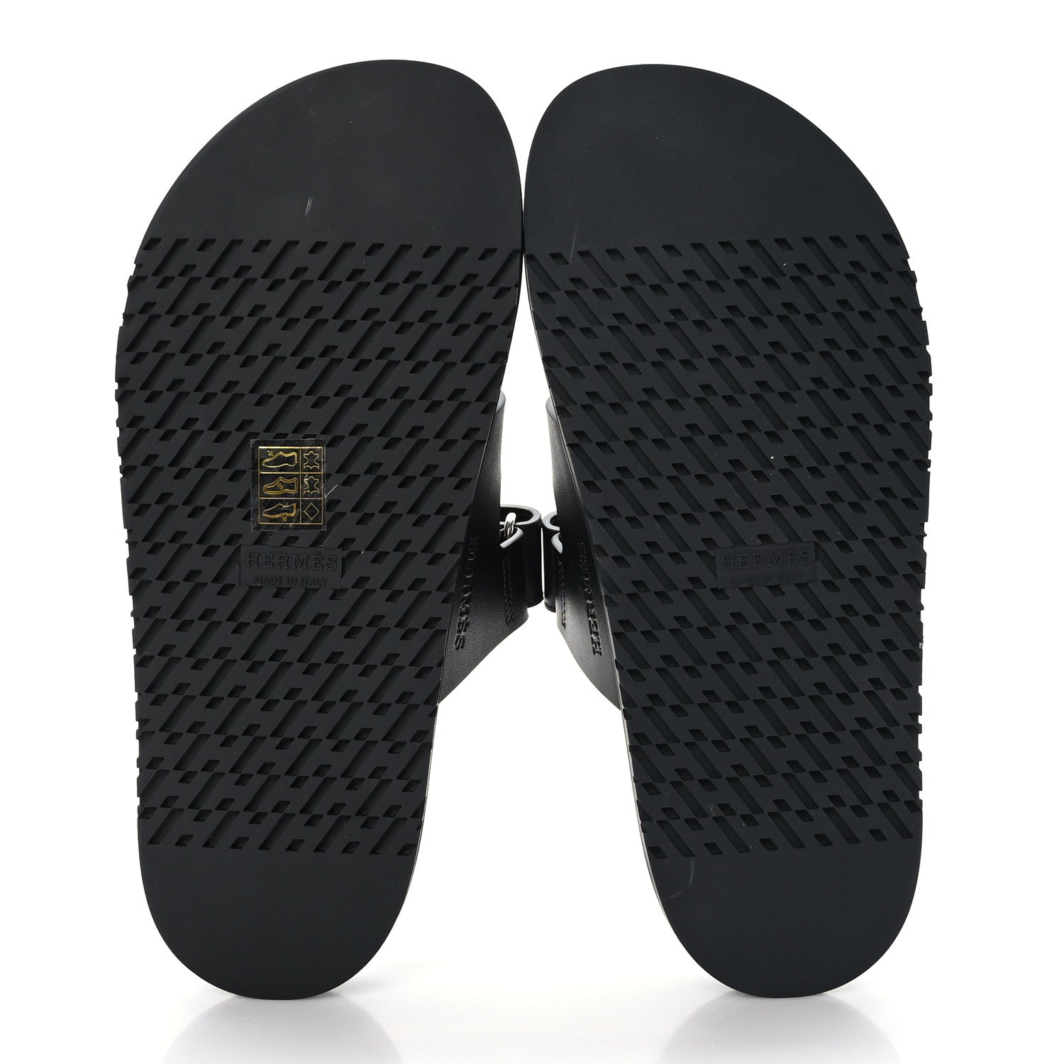 Hermes Calfskin Womens Chypre Sandals 38 Black 5 of 9