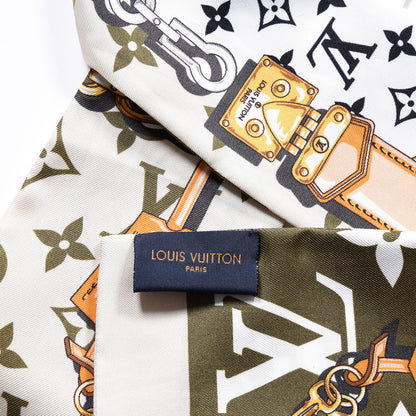 Louis Vuitton Silk Monogram Giant Confidential Bandeau Kaki 4 of 4