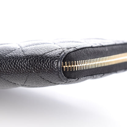 Chanel Caviar Quilted Large Zip Around Organizer Wallet Black 11 of 12