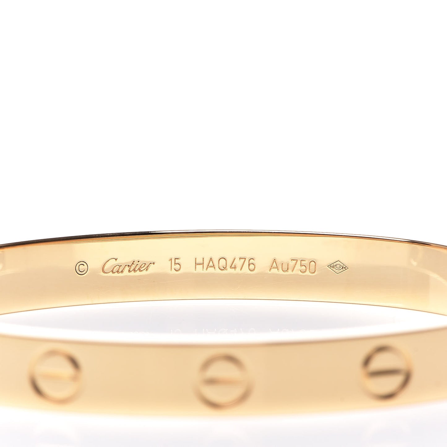 18K Yellow Gold LOVE Bracelet 15