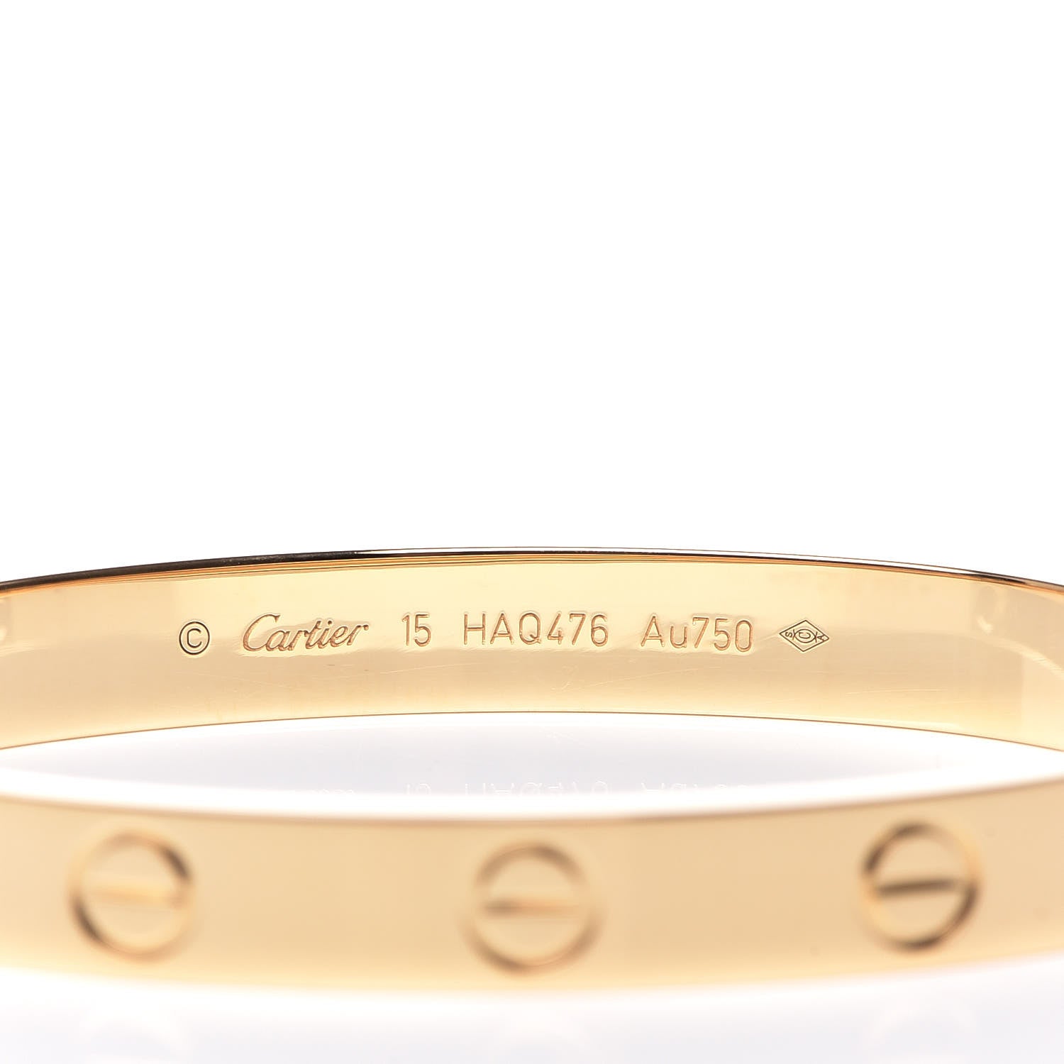 Cartier 18K Yellow Gold LOVE Bracelet 15 4 of 7
