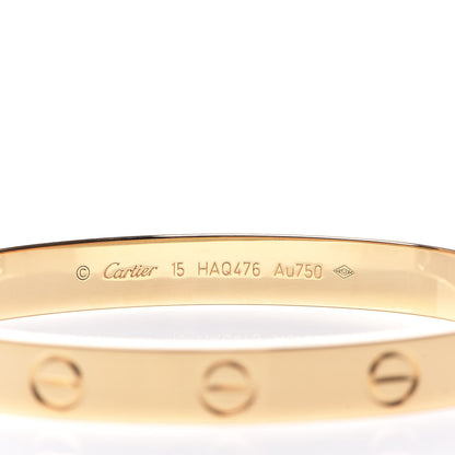 Cartier 18K Yellow Gold LOVE Bracelet 15 4 of 7