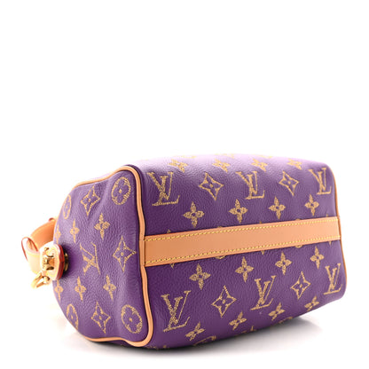 Louis Vuitton Calfskin Monogram Speedy P9 Bandouliere 20  Golden Lotus Purple 5 of 10