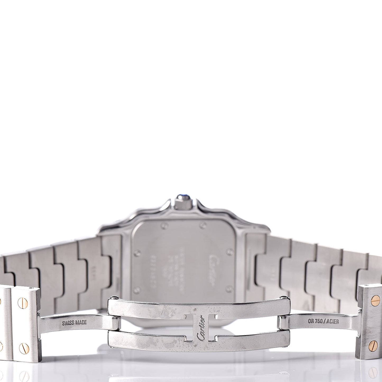 Stainless Steel 18K Yellow Gold 29mm Santos De Galbee Quartz Watch