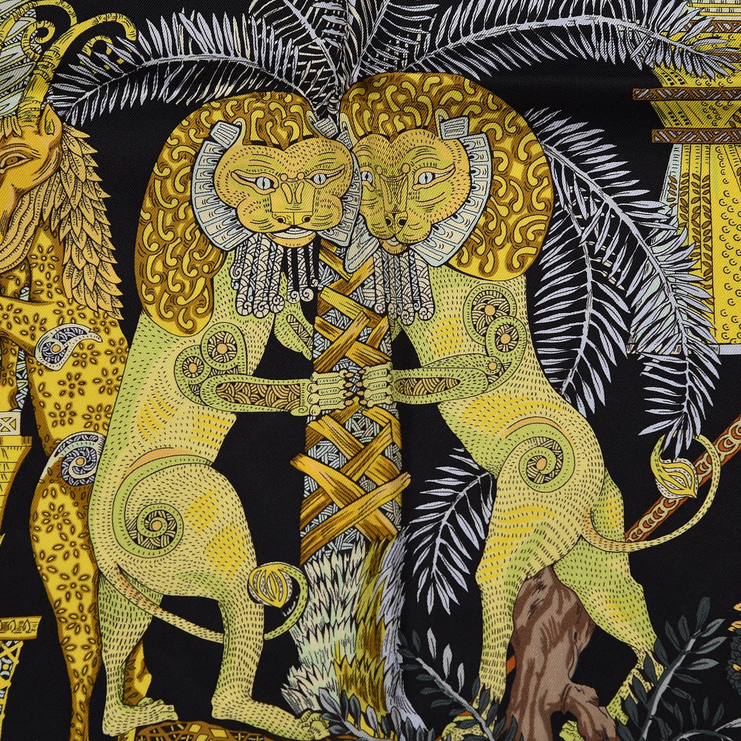 Hermes Silk Les Legendes de L'Arbre Scarf 90 4 of 7