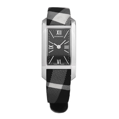 Burberry Stainless Steel Calfskin 20mm Heritage Nova Check Quartz Watch Black BU1080 1 of 4