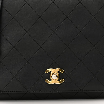 Chanel Calfskin Quilted Double Pocket Top Handle Flap Black 8 of 11