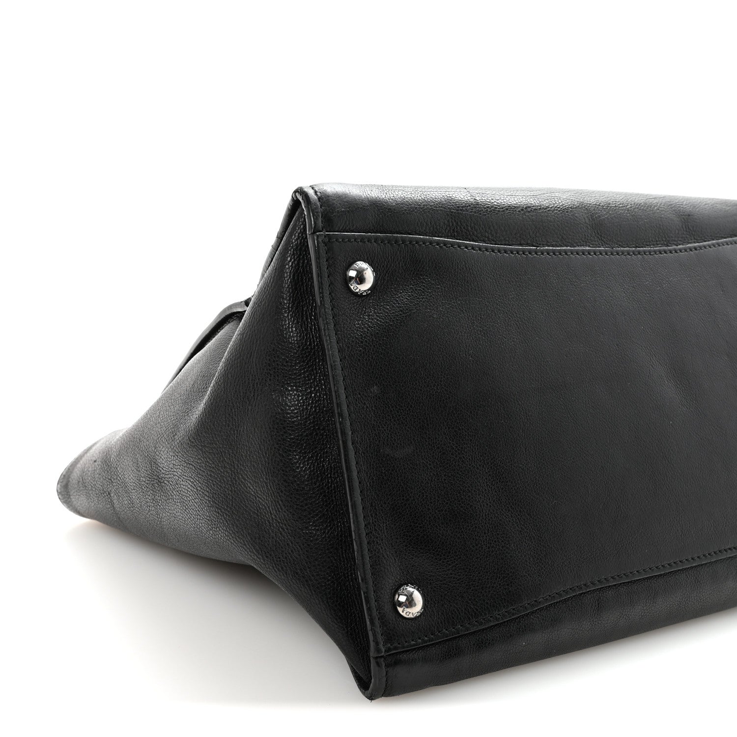 Prada Glace Calf Twin Pocket Tote Black 8 of 9