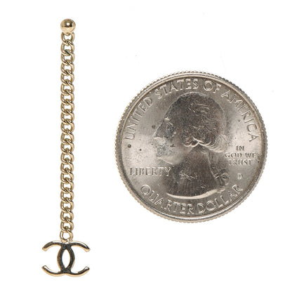 Chanel CC Long Drop Earrings Gold 2 of 3