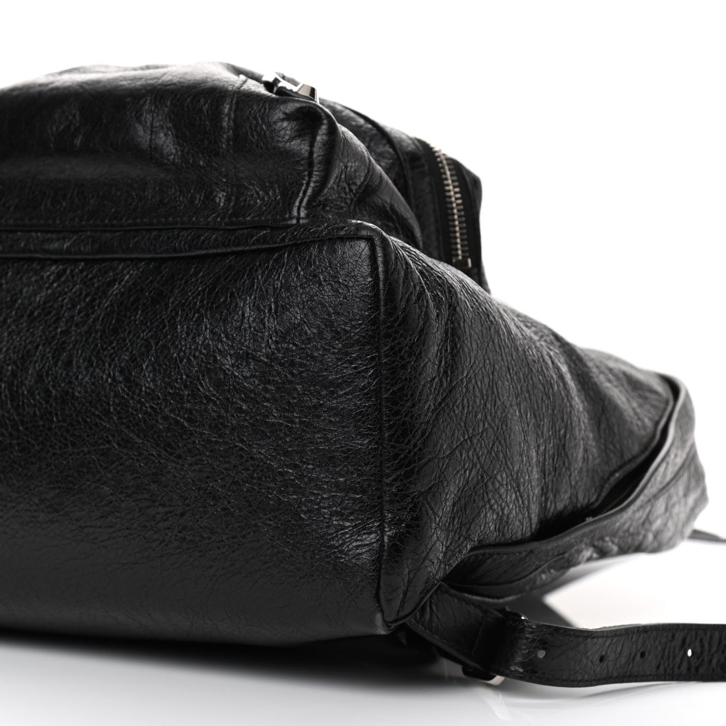 Agneau Classic Silver Hardware Backpack Black