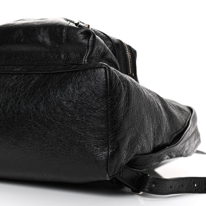 Balenciaga Agneau Classic Silver Hardware Backpack Black 10 of 11