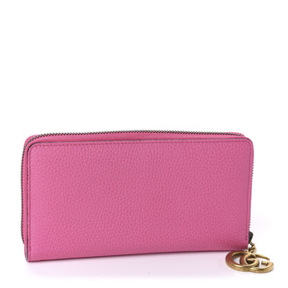 Gucci Cellarius Calfskin GG Marmont Charm Zip Around Wallet Pink Tropical Flower 3 of 8