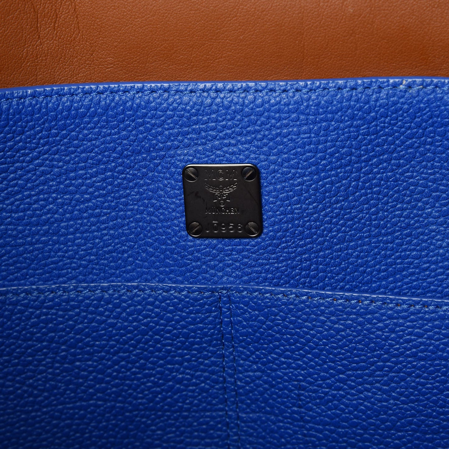 Metallic Visetos Medium Kira Shopper Tote Black Blue