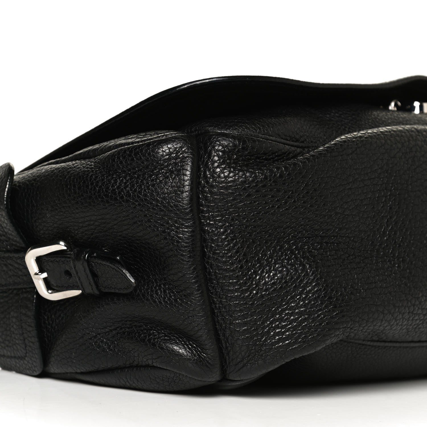 Prada Vitello Daino Flap Shoulder Bag Black 5 of 11