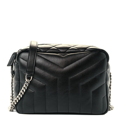 Saint Laurent Calfskin Y Quilted Monogram Small Loulou Bowling Bag Black 1 of 11