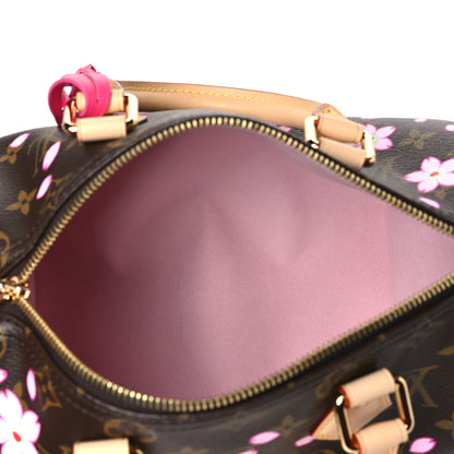 Louis Vuitton LV X TM Monogram Cherry Blossom Speedy Bandouliere 25 Sakura Brown 5 of 10