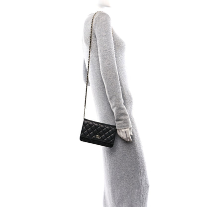 Chanel Caviar Quilted Wallet on Chain WOC Black 2 of 13