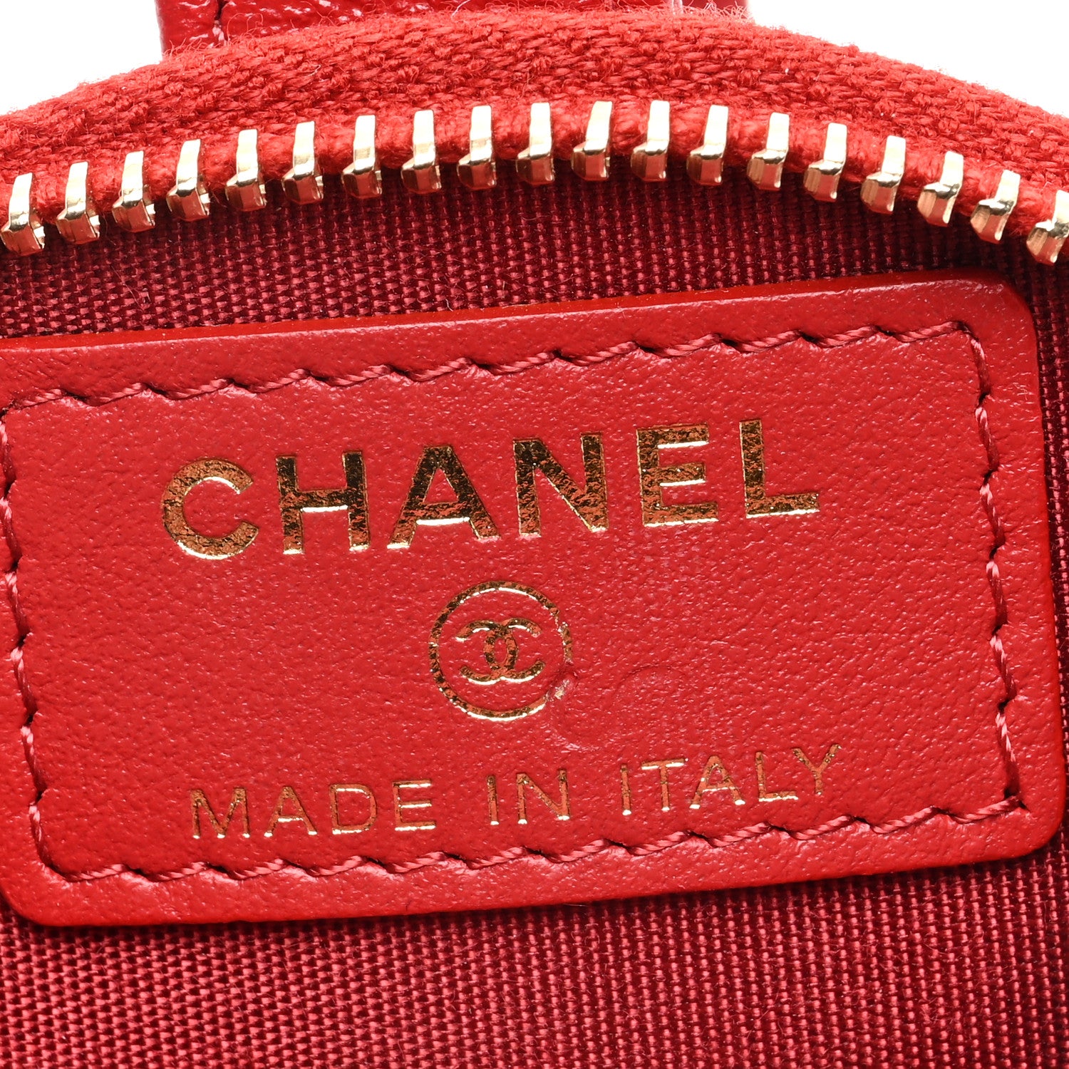 Chanel Shiny Crumpled Lambskin Flap Coin Purse Bracelet Red 6 of 6