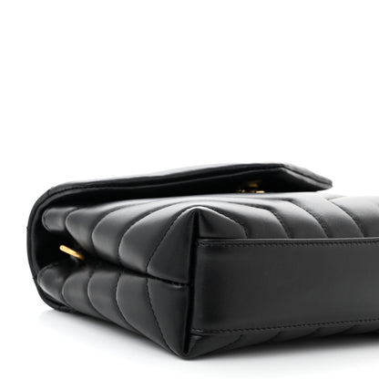 Saint Laurent Calfskin Y Quilted Monogram Toy Loulou Crossbody Bag Black 9 of 11