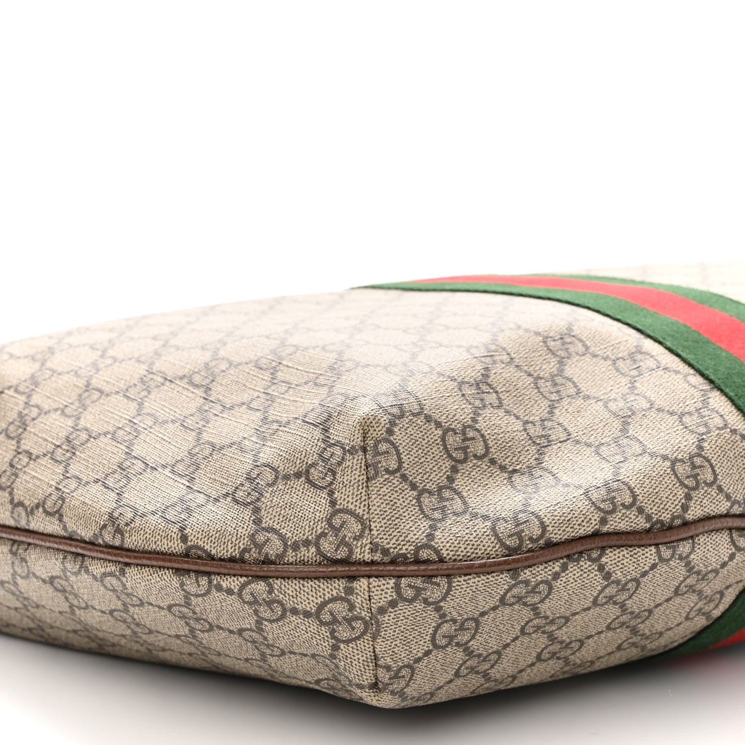 Gucci GG Supreme Monogram Web Ophidia Half Moon Hobo Brown 9 of 10
