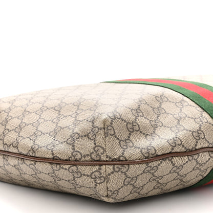Gucci GG Supreme Monogram Web Ophidia Half Moon Hobo Brown 9 of 10