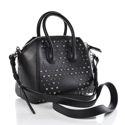 Givenchy Smooth Calfskin Mini Studded Antigona Black 3 of 7