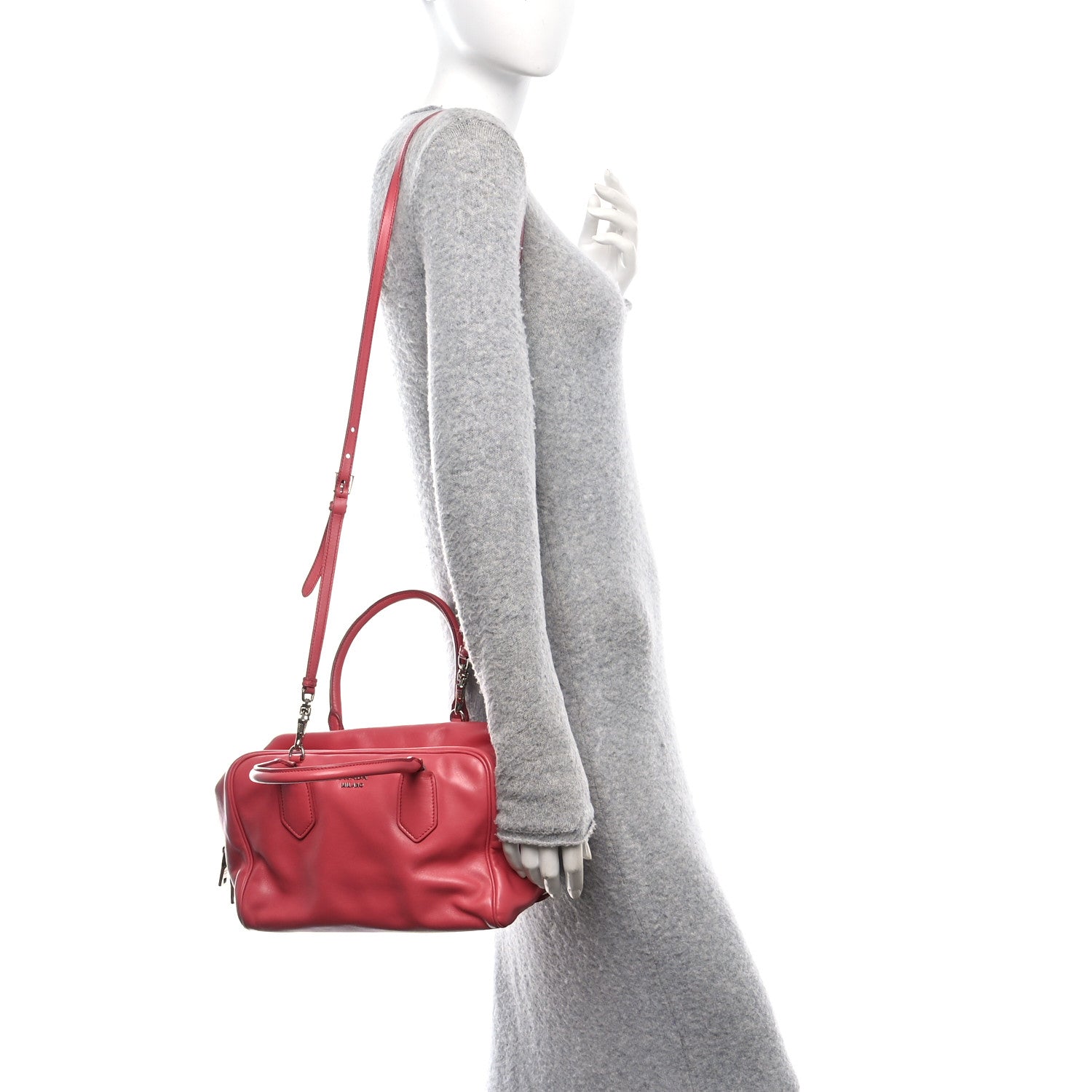 Prada Calfksin Bauletto Peonia 2 of 8