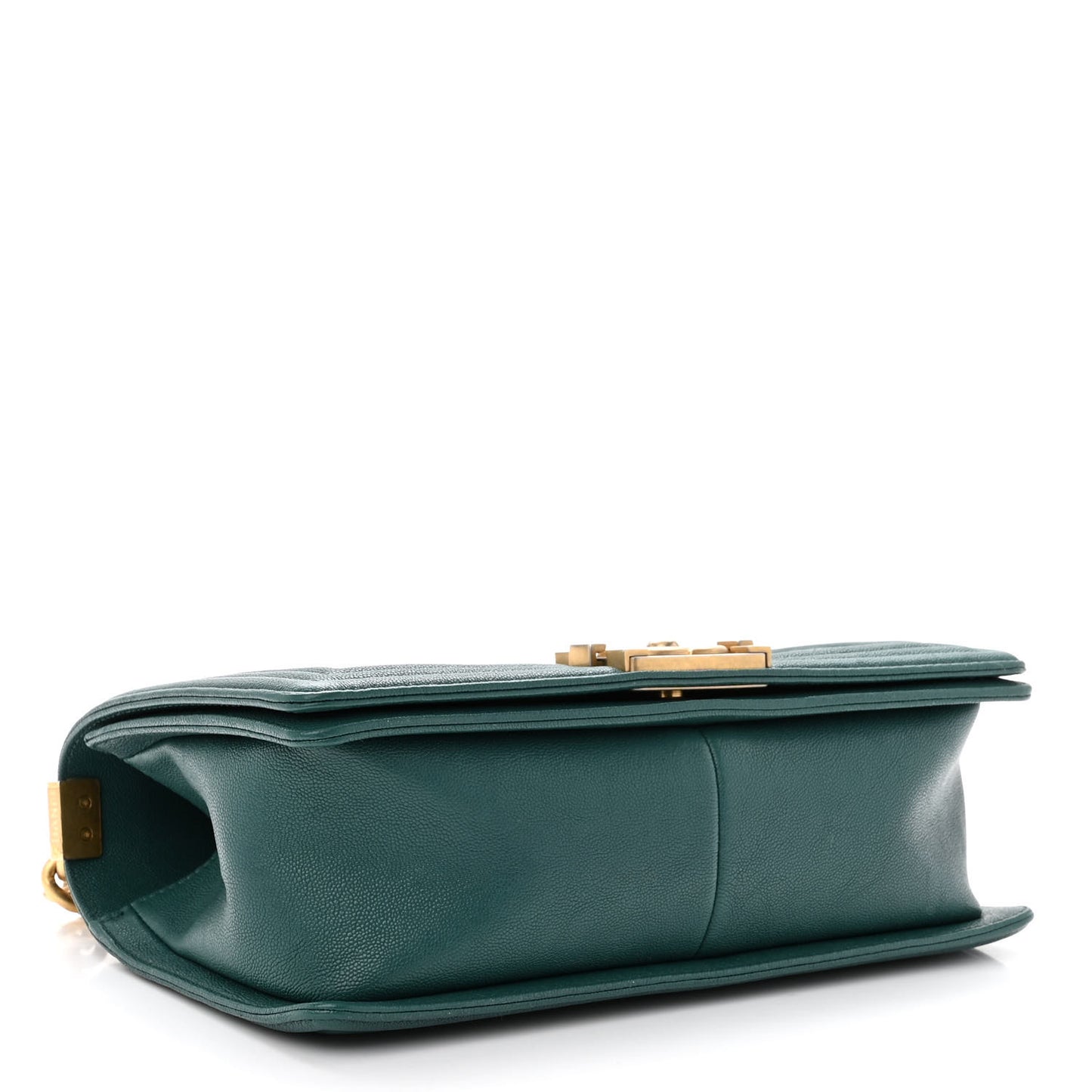 Caviar Quilted Medium Boy Flap Dark Green