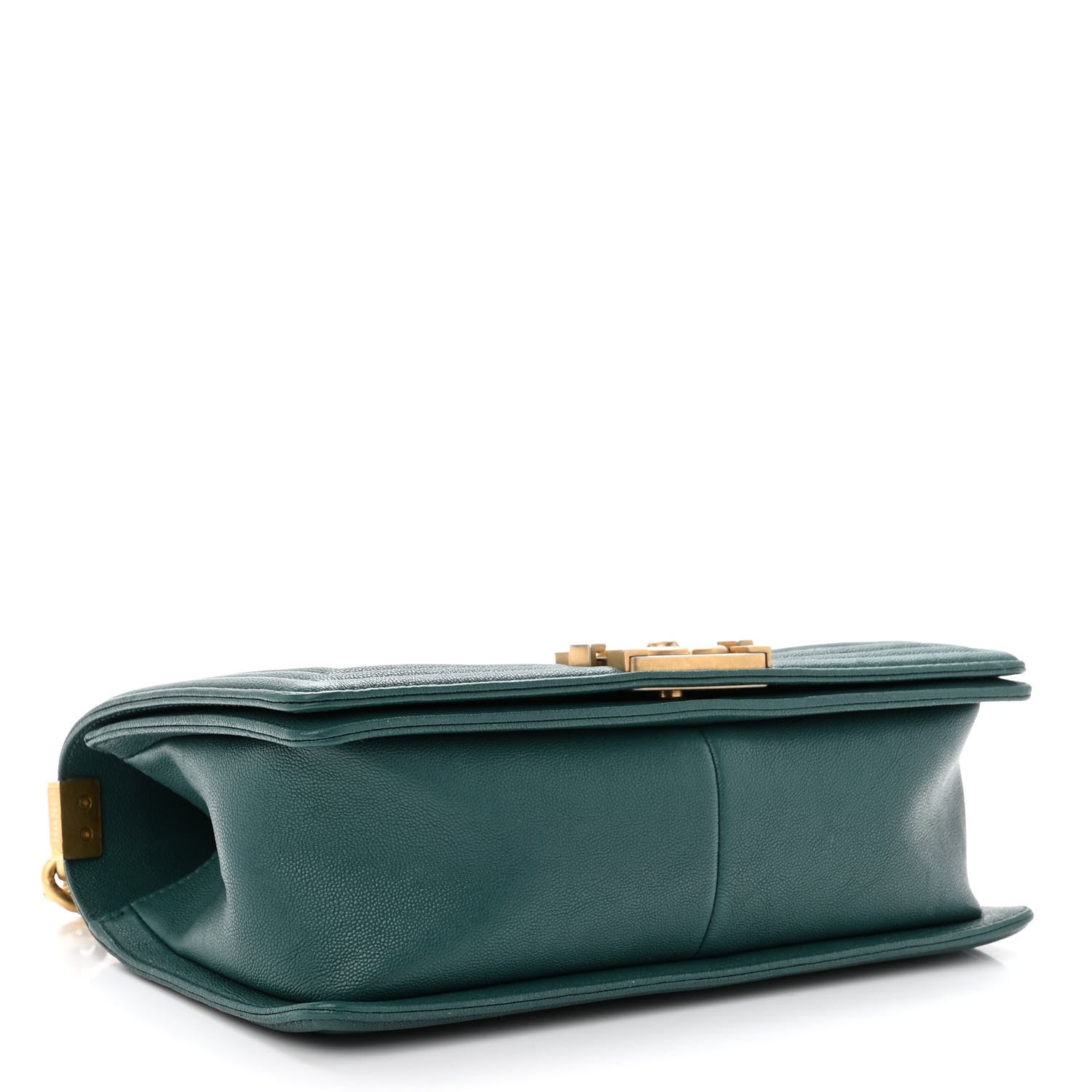Chanel Caviar Quilted Medium Boy Flap Dark Green 4 of 12