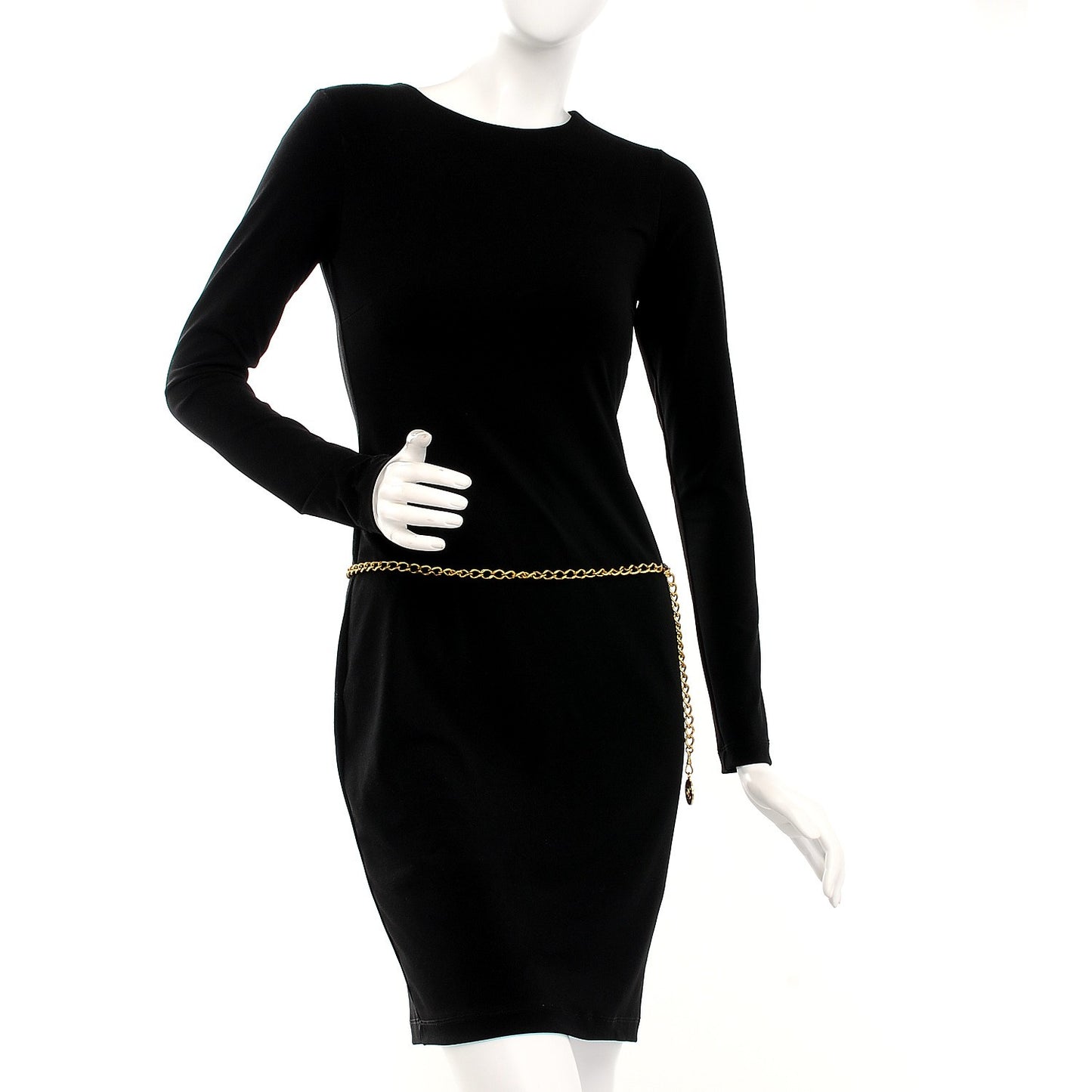 Metal Chain CC Medallion Belt Gold