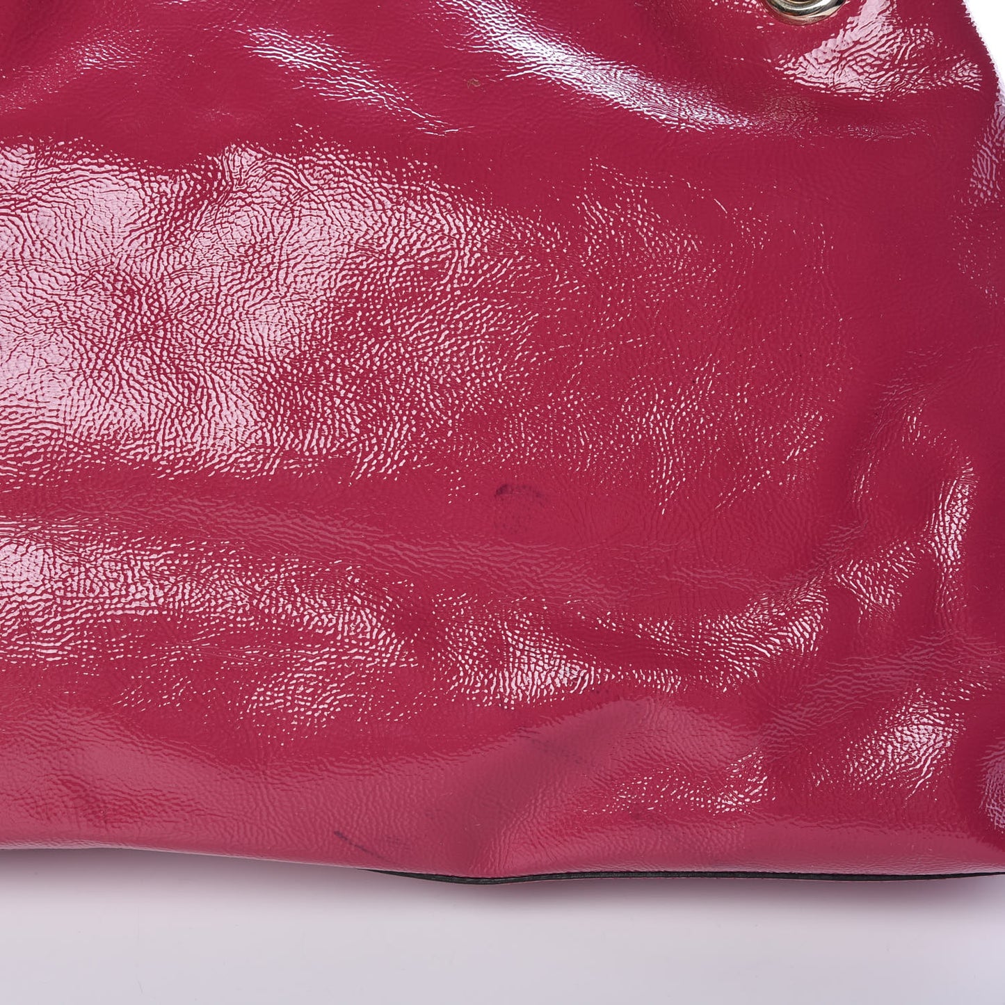 Vernice Naplack Medium Soho Chain Shoulder Bag Bright Bouganville