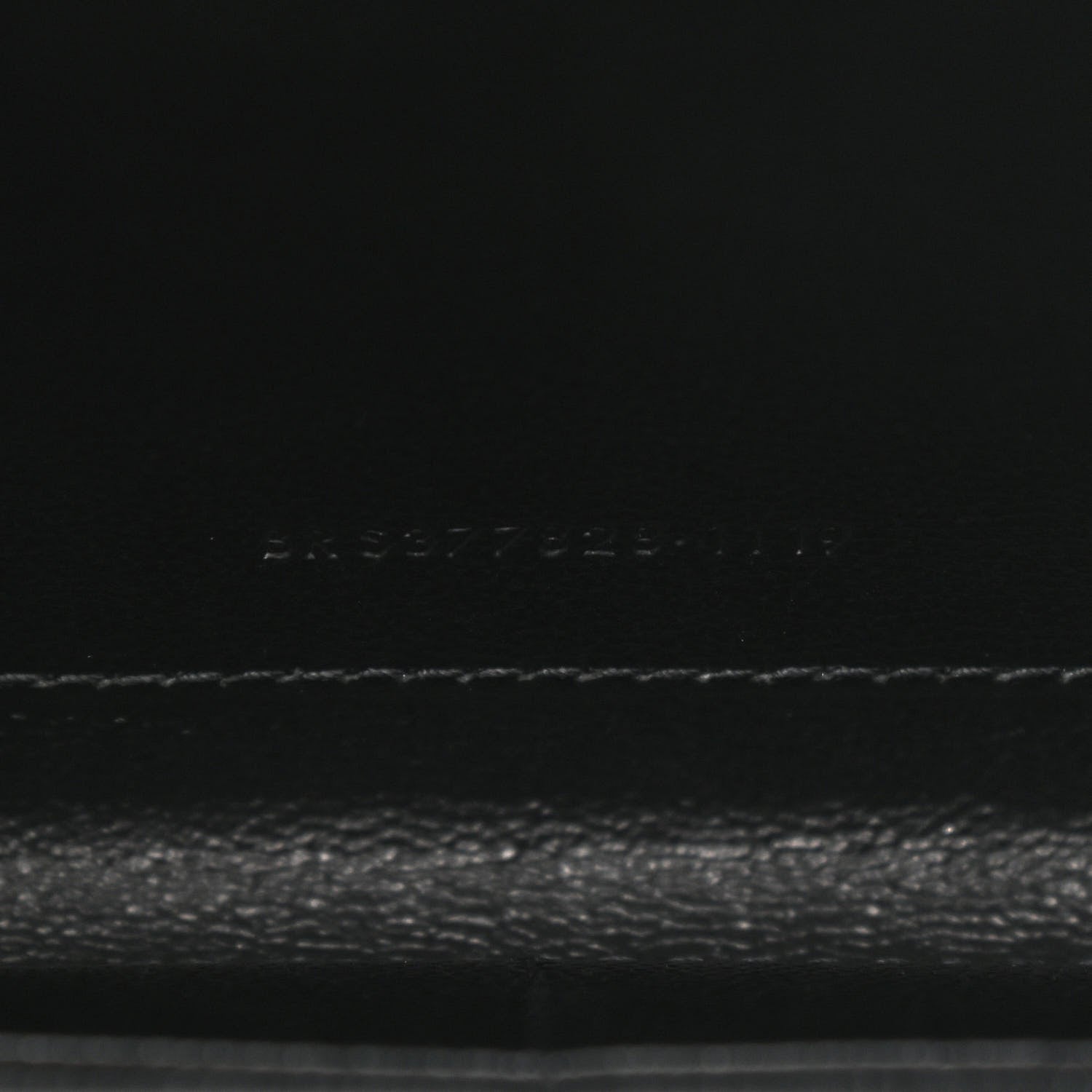 Saint Laurent Grain De Poudre Matelasse Chevron Monogram Chain Wallet Black 6 of 10