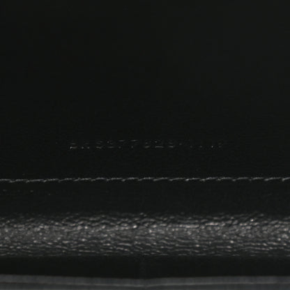 Saint Laurent Grain De Poudre Matelasse Chevron Monogram Chain Wallet Black 6 of 10