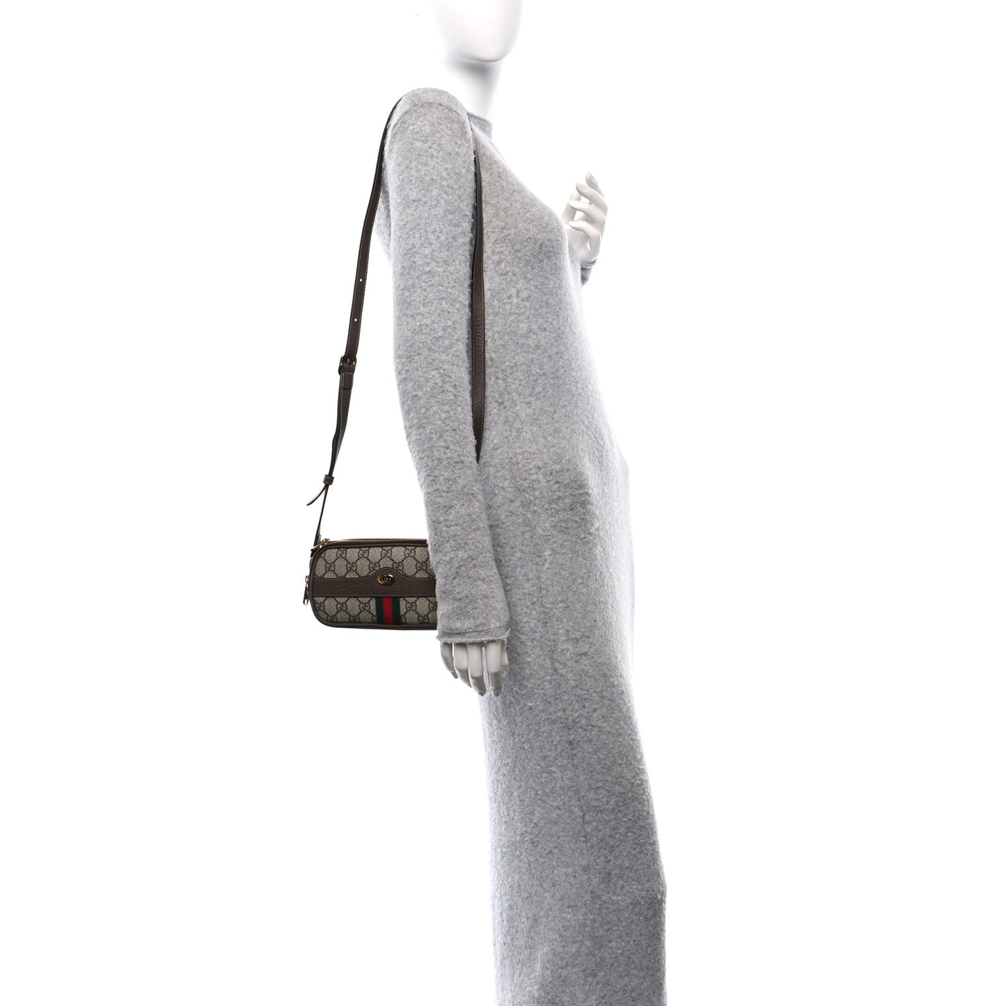 GG Supreme Monogram Web Mini Ophidia GG Bag Brown