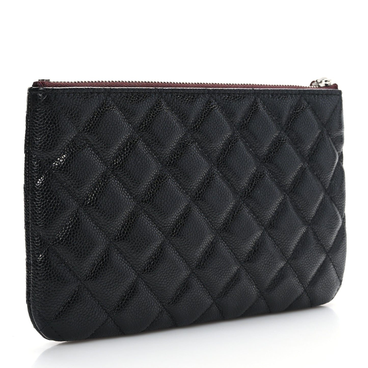 Caviar Quilted Cosmetic Case Black