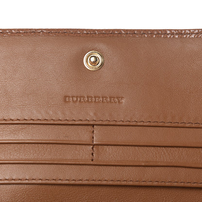 Burberry Patent Haymarket Check Penrose Continental Wallet Light Brown 6 of 13