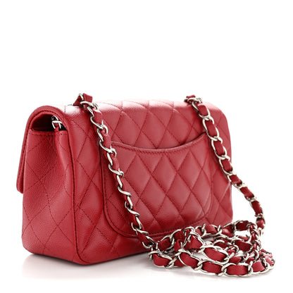 Chanel Caviar Quilted Mini Rectangular Flap Dark Red 3 of 13