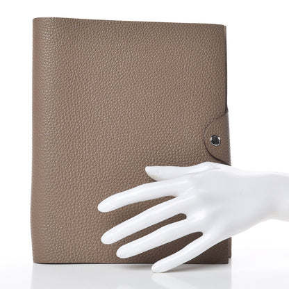 Hermes Togo Ulysse MM Notebook Cover Etoupe 2 of 8