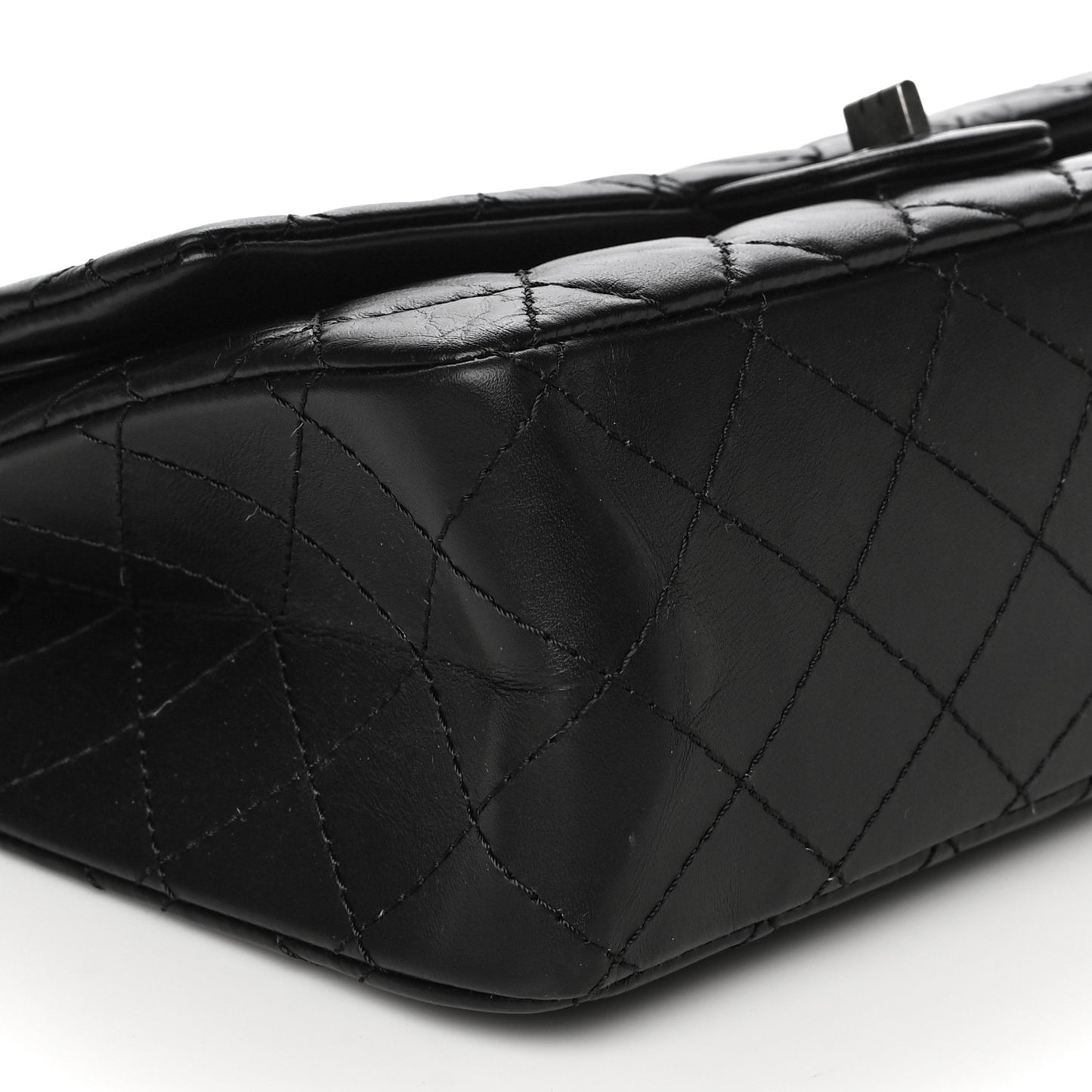 Aged Calfskin Quilted 2.55 Reissue 226 Flap Black