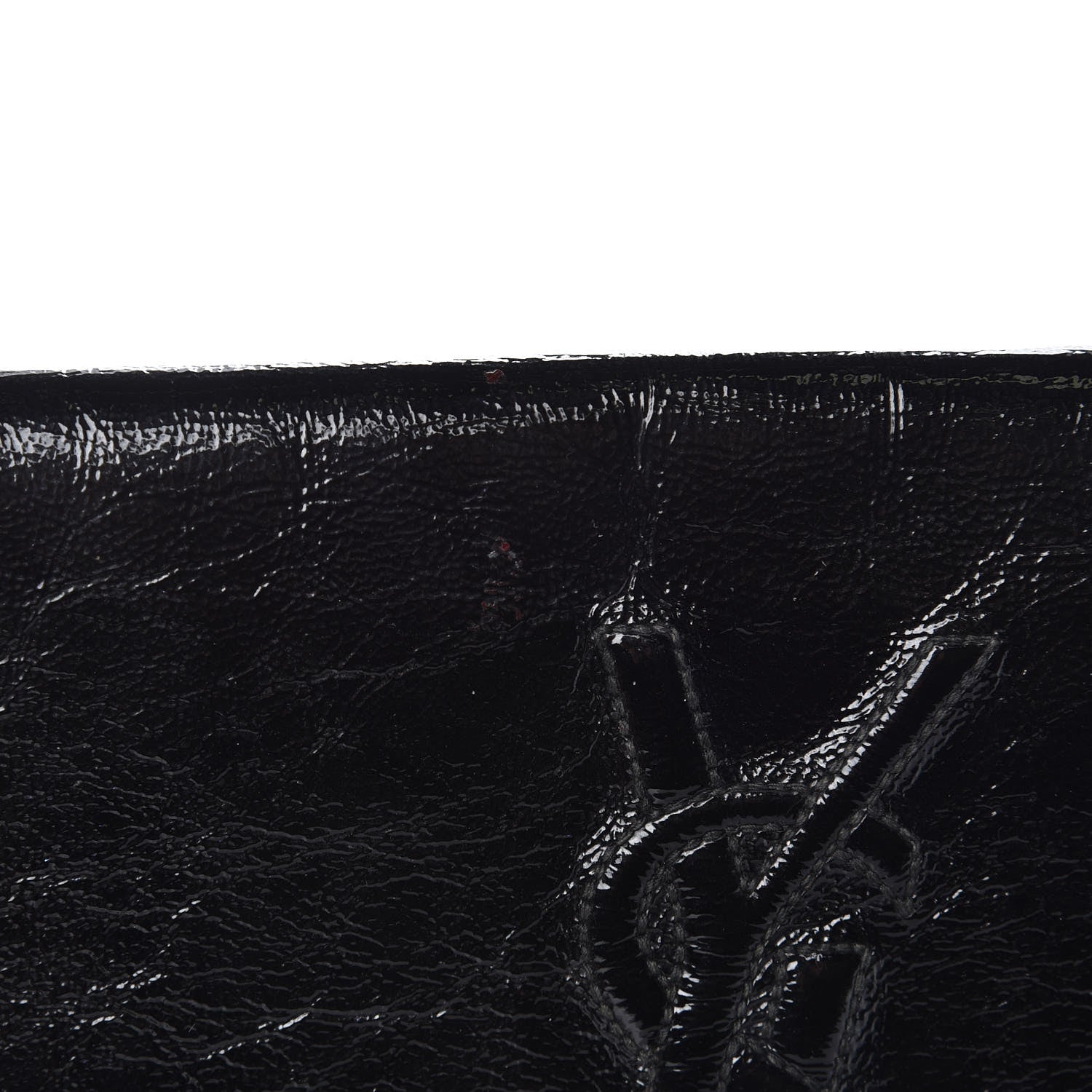 Saint Laurent Textured Patent Monogram Large Belle De Jour Clutch Black 11 of 13
