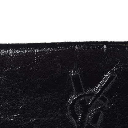 Saint Laurent Textured Patent Monogram Large Belle De Jour Clutch Black 11 of 13