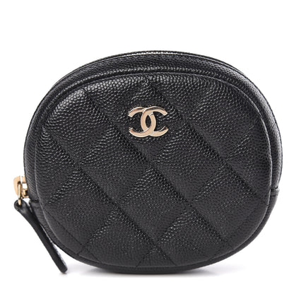Chanel Caviar Quilted Zip Around Classic Coin Purse Black 1 of 7