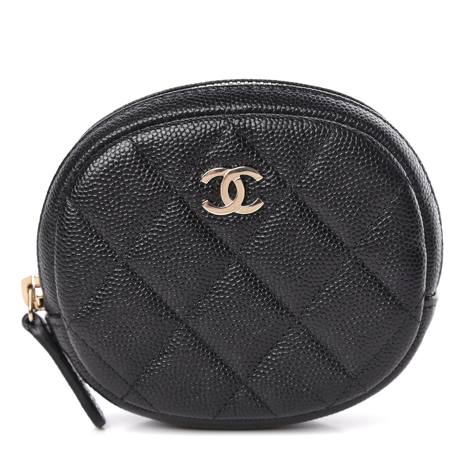 Chanel Caviar Quilted Zip Around Classic Coin Purse Black 1 of 7